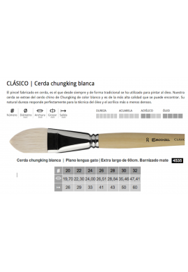 Pincel óleo/acríl Cerda chungking leng. mangoXL 60 cm Serie 4535