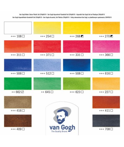 Caja acuarelas Van Gogh 20 colores