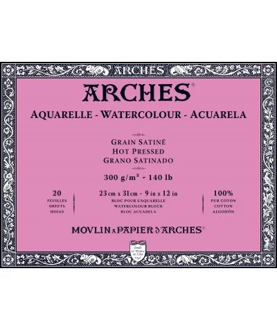 Arches satinado 23 x 31 cms