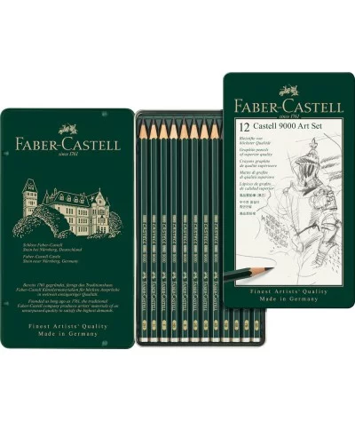 Lápices grafito Faber Castell caja distintas graduaciones