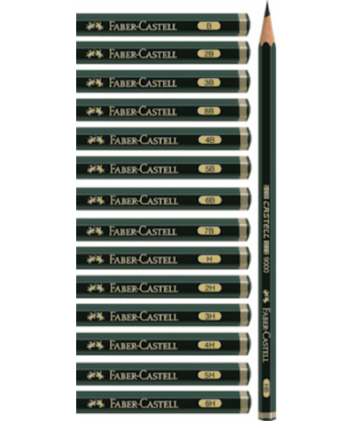 Lápiz grafito Faber Castell 9000