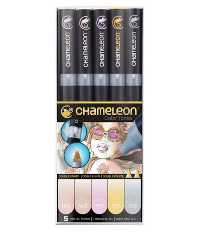 Set marcadores chamaleon colores pastel