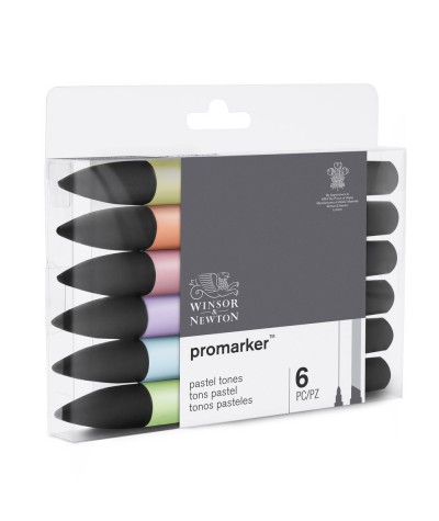 Set 6 rotuladores Promarker colores pastel