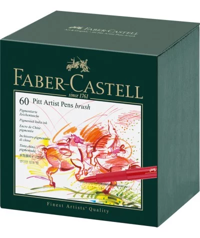 Caja 60 rotuladores Pitt Faber castell