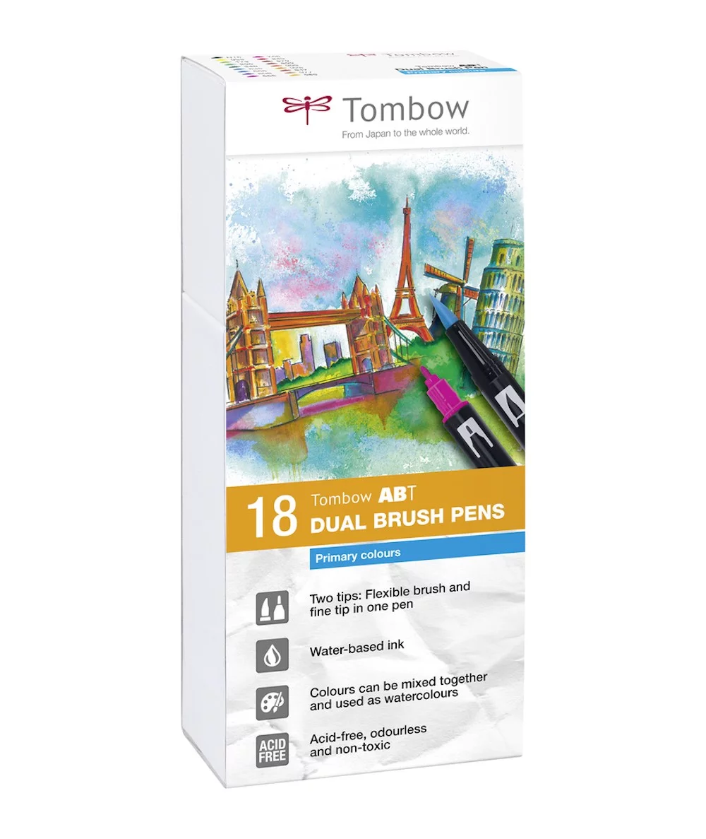 Tombow ABT Dual Brush 18 colores primarios