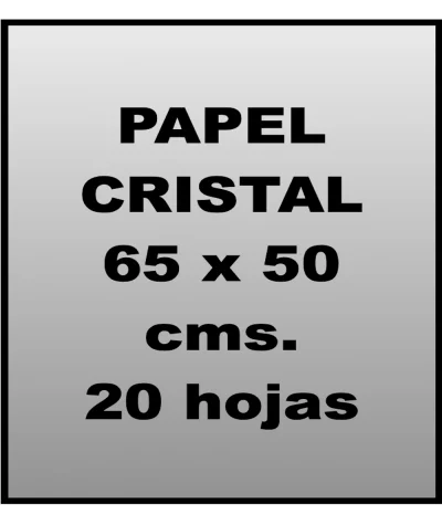 Papel cristal 65 x 50 cms.